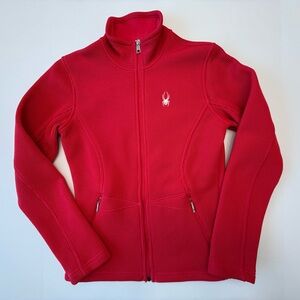 Spyder Bright Pink Ribbed Knit Jacket size M